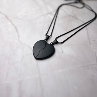 Gravur -Halskette Herzduo